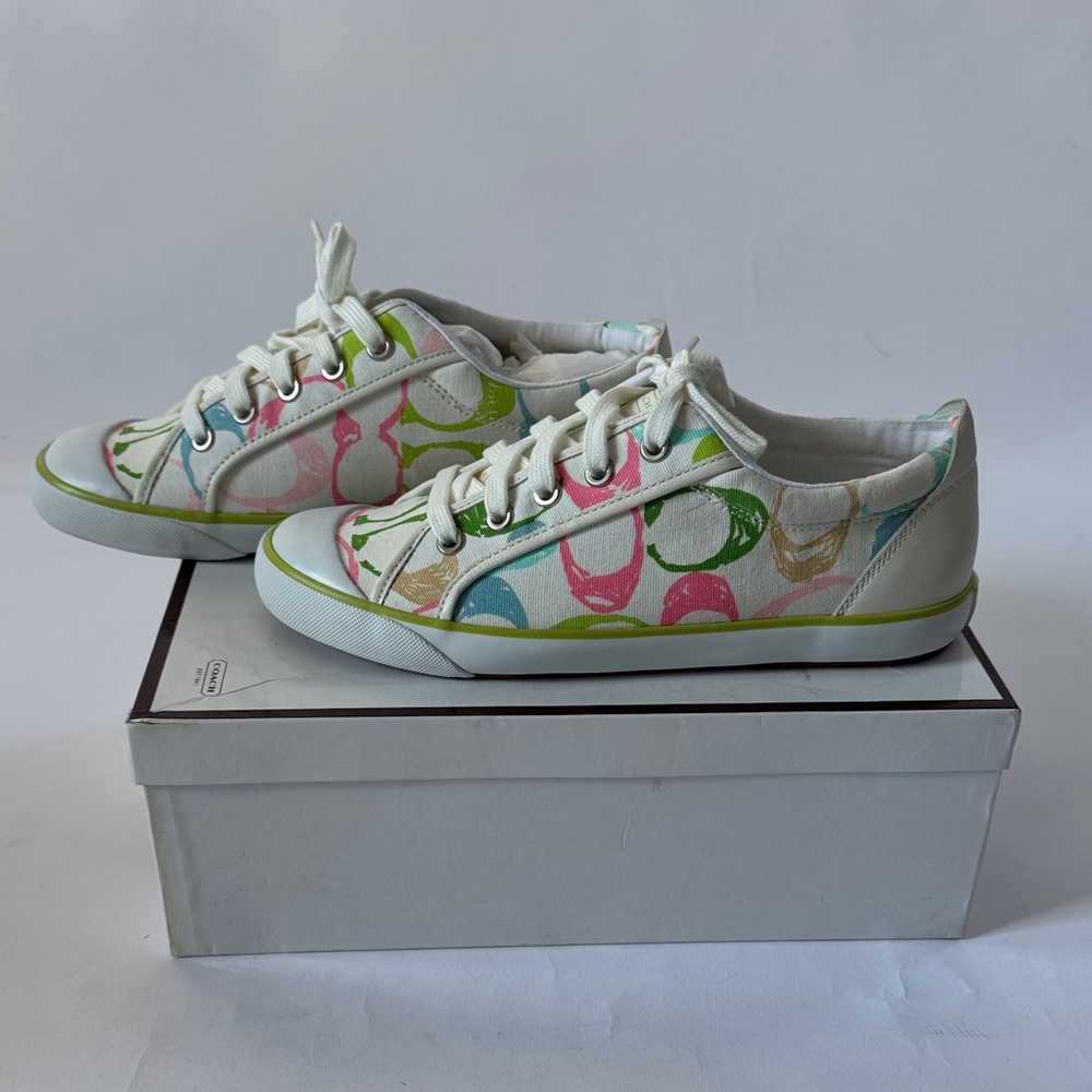 Authentic NIB multi colour Coach Barrett sneaker.